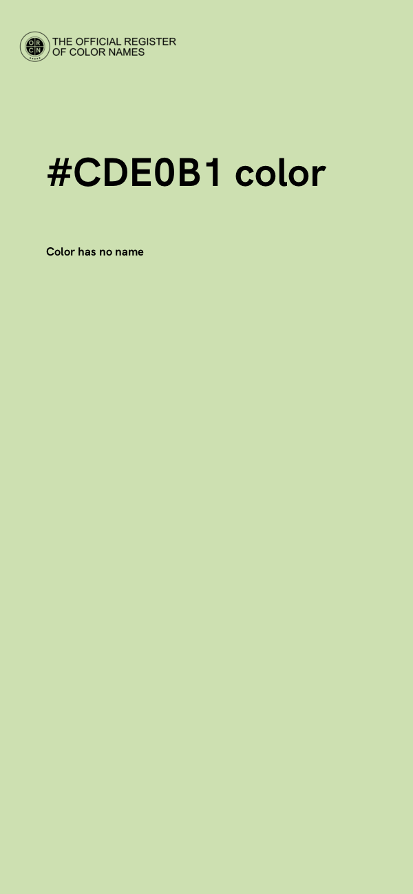 #CDE0B1 color image