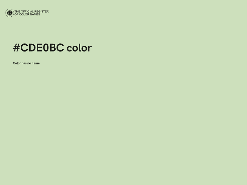 #CDE0BC color image