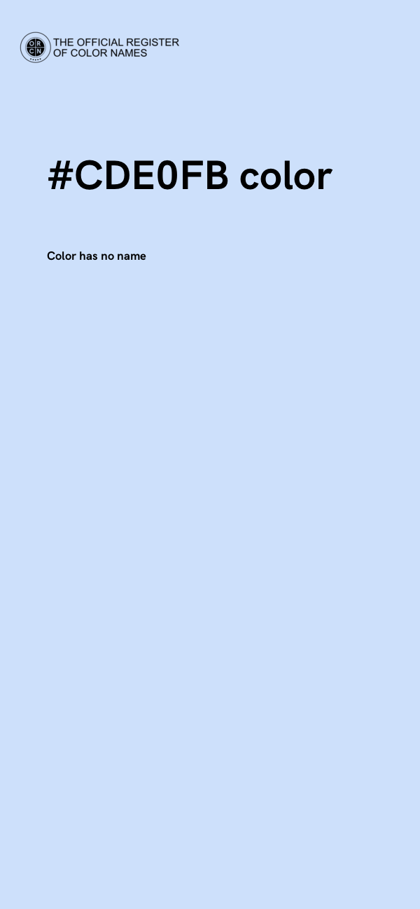 #CDE0FB color image
