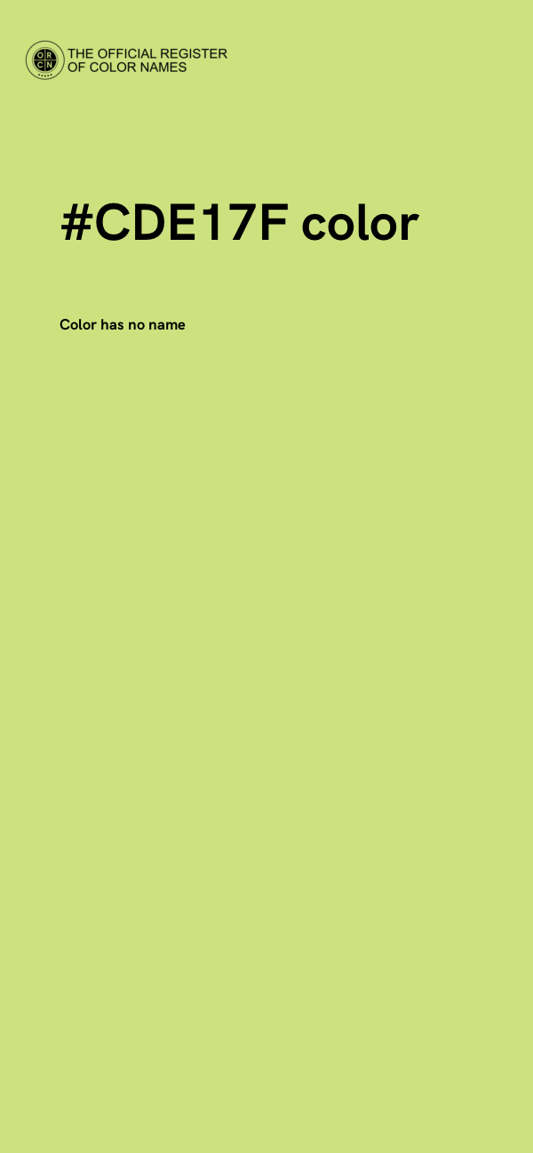 #CDE17F color image