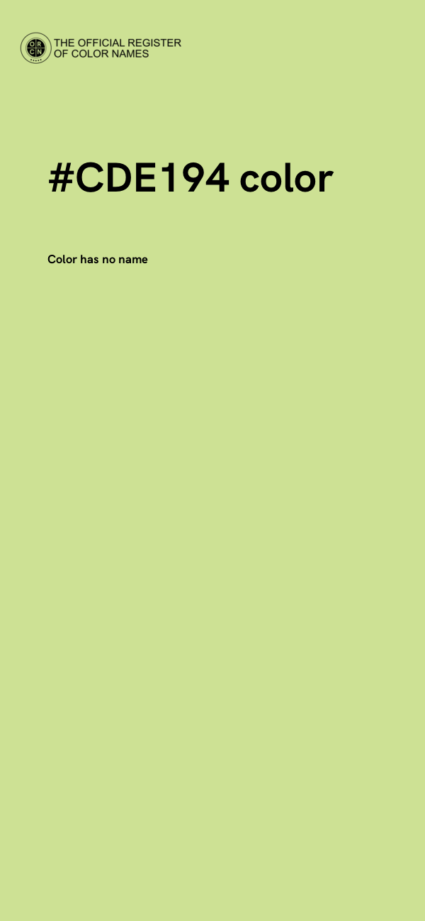 #CDE194 color image