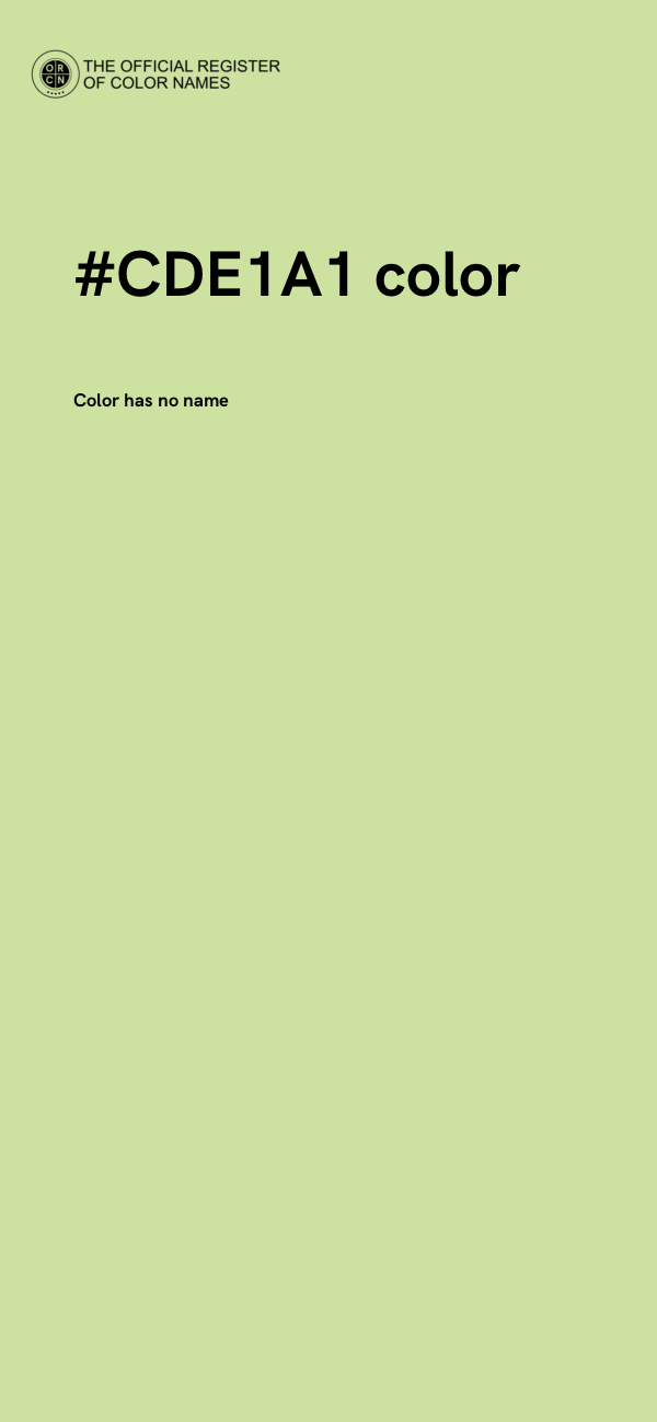 #CDE1A1 color image