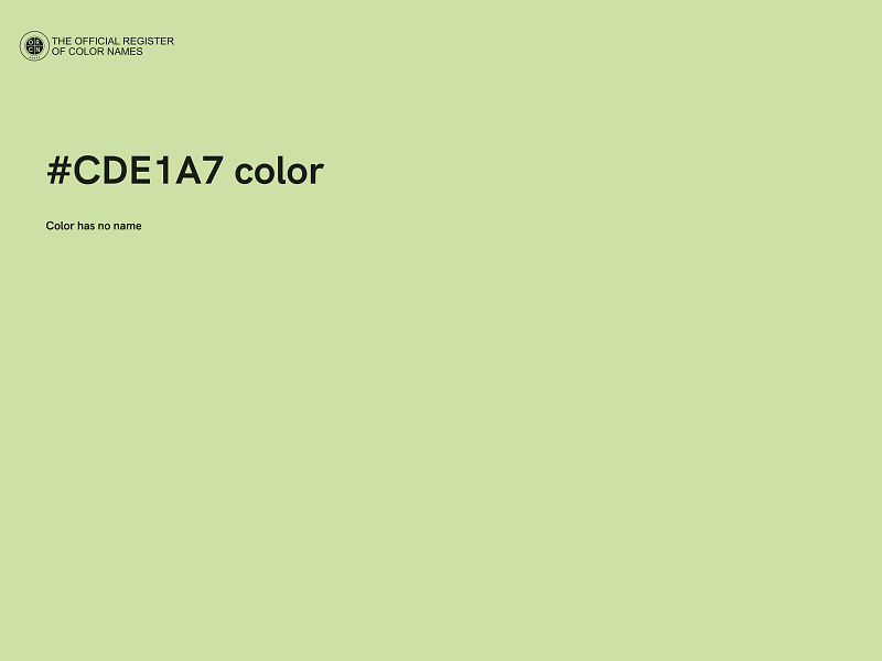 #CDE1A7 color image