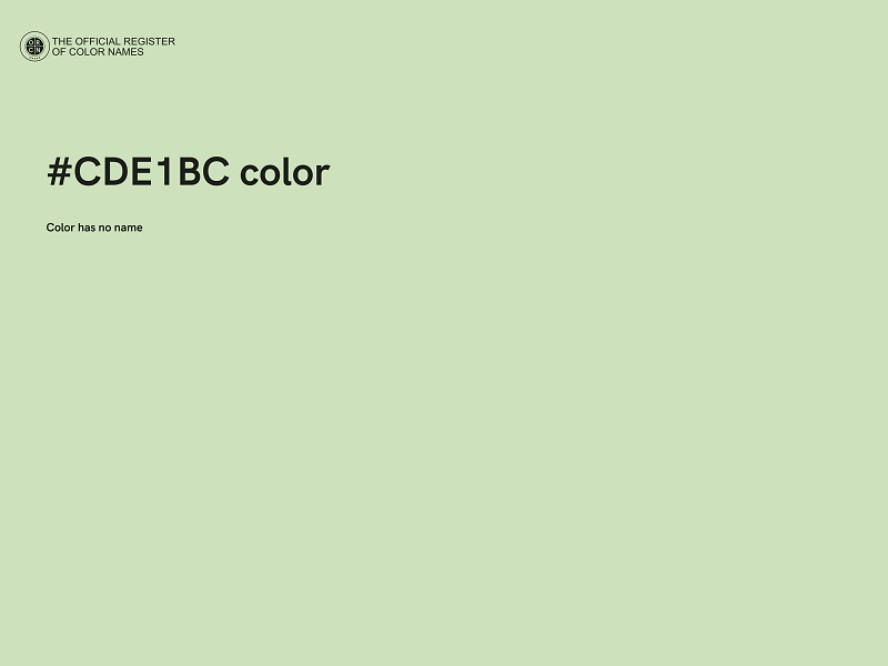 #CDE1BC color image