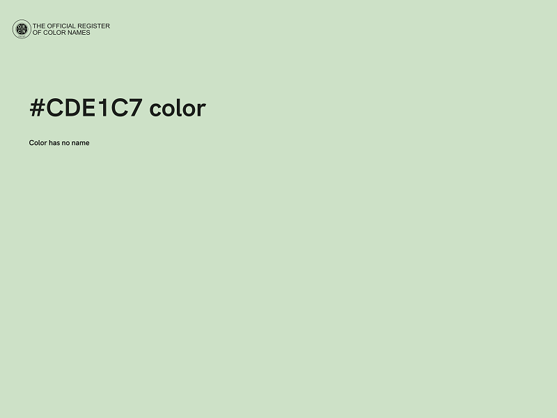 #CDE1C7 color image