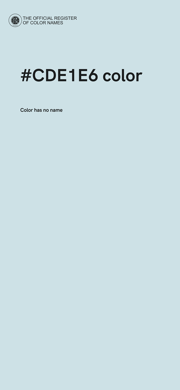 #CDE1E6 color image