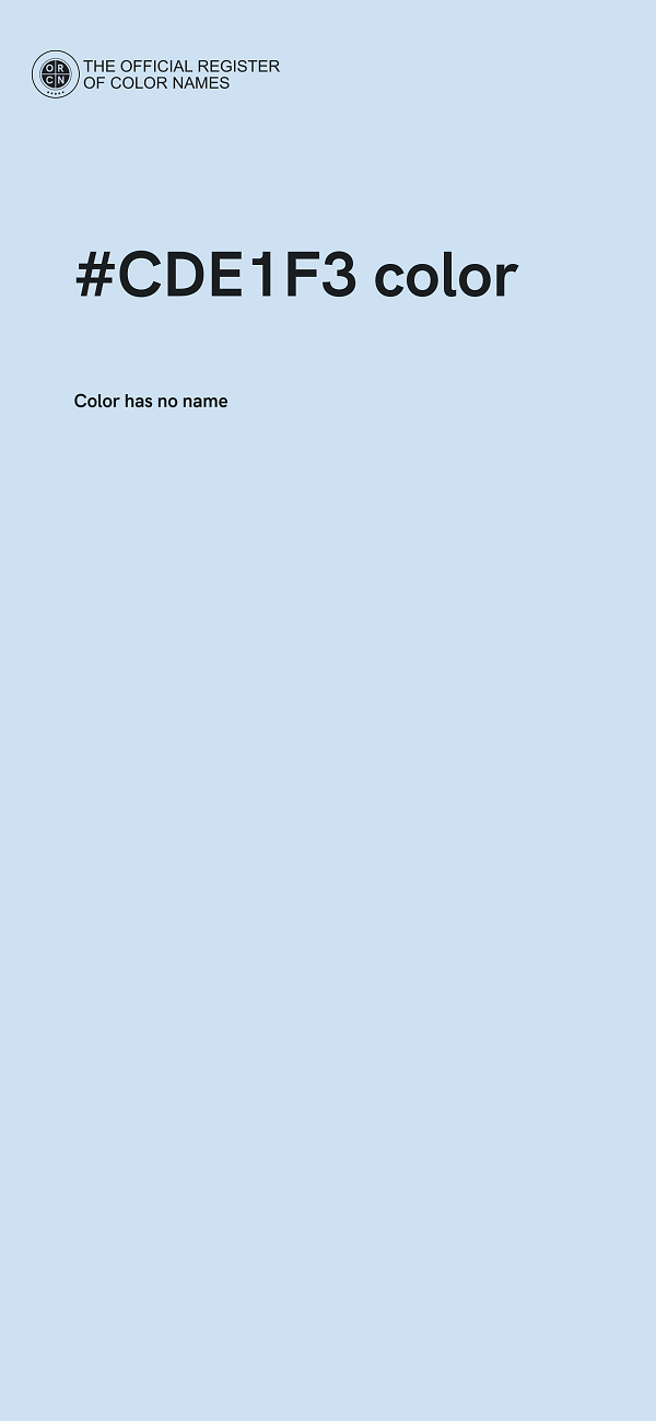 #CDE1F3 color image
