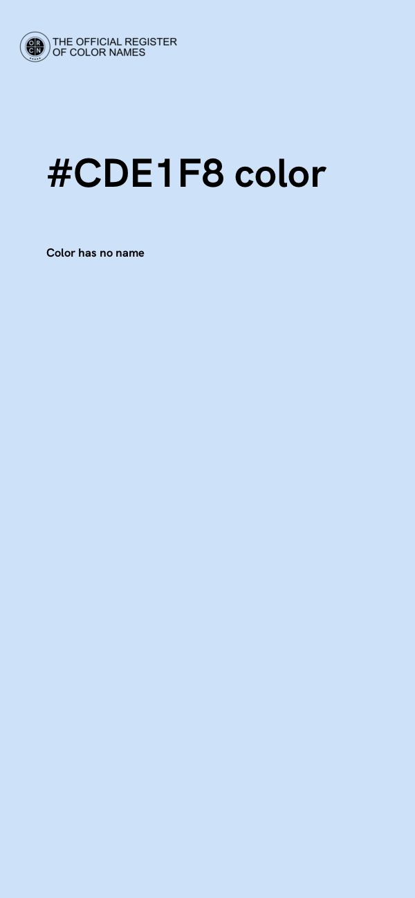 #CDE1F8 color image