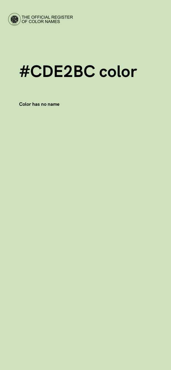 #CDE2BC color image