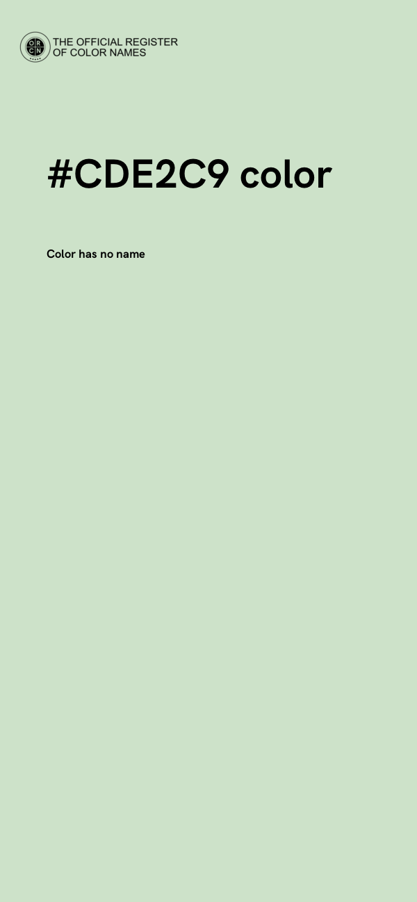 #CDE2C9 color image