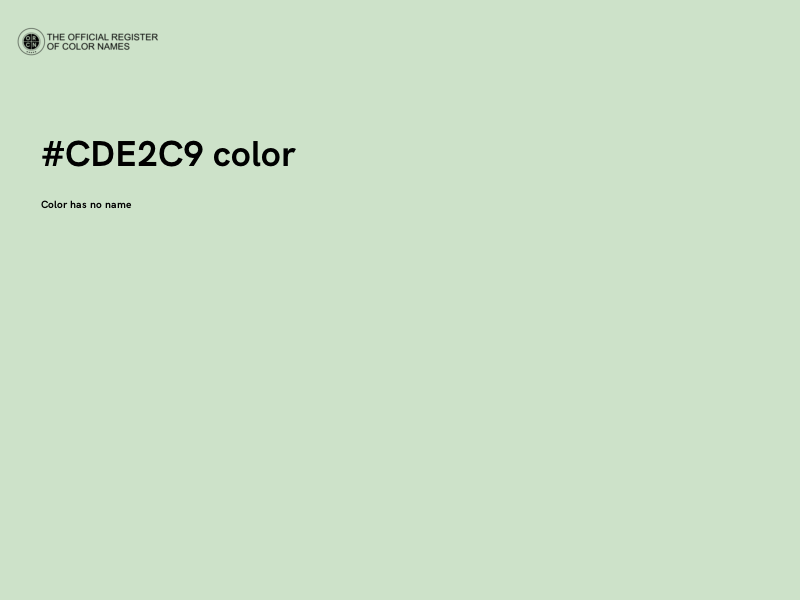 #CDE2C9 color image