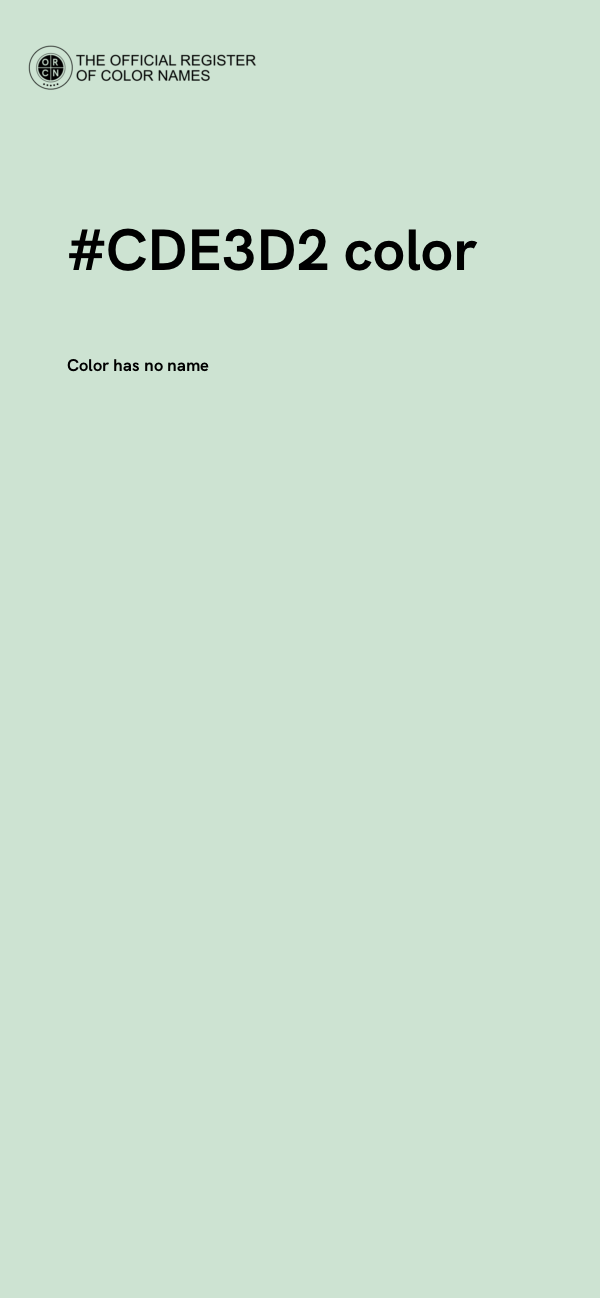 #CDE3D2 color image
