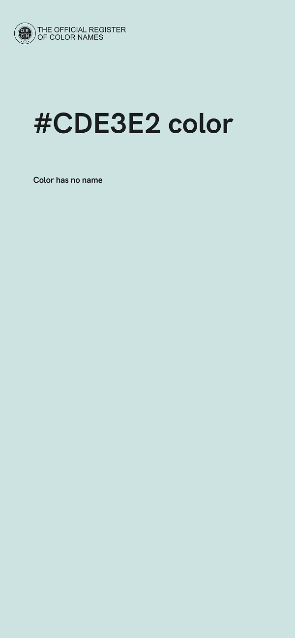 #CDE3E2 color image