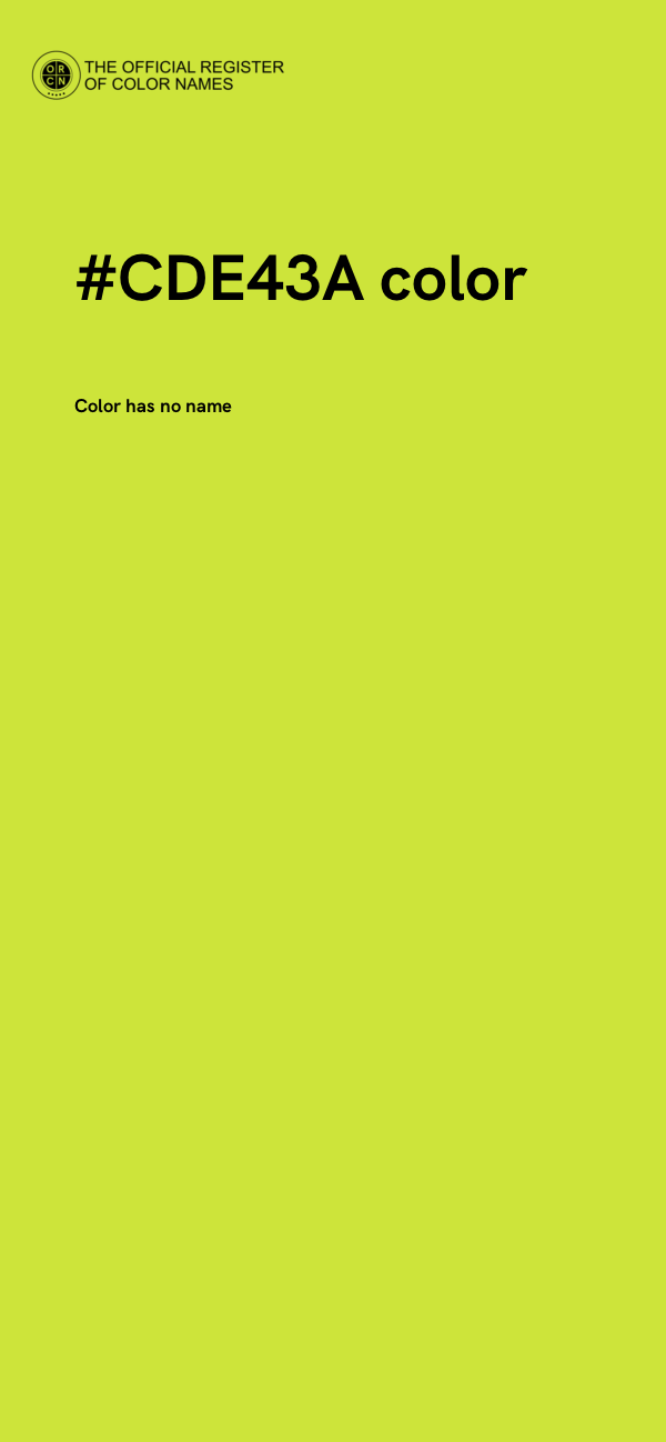#CDE43A color image