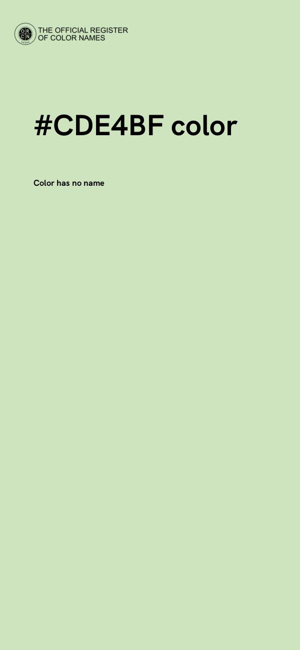 #CDE4BF color image