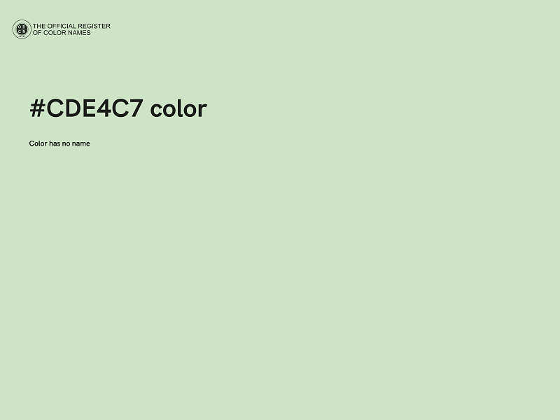 #CDE4C7 color image