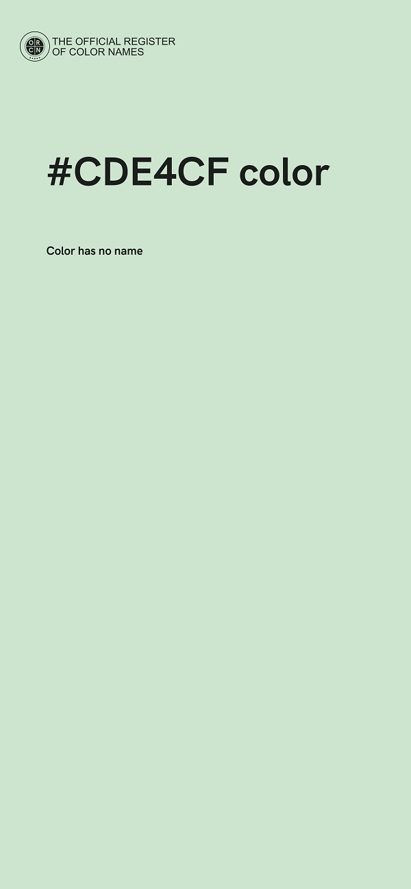 #CDE4CF color image