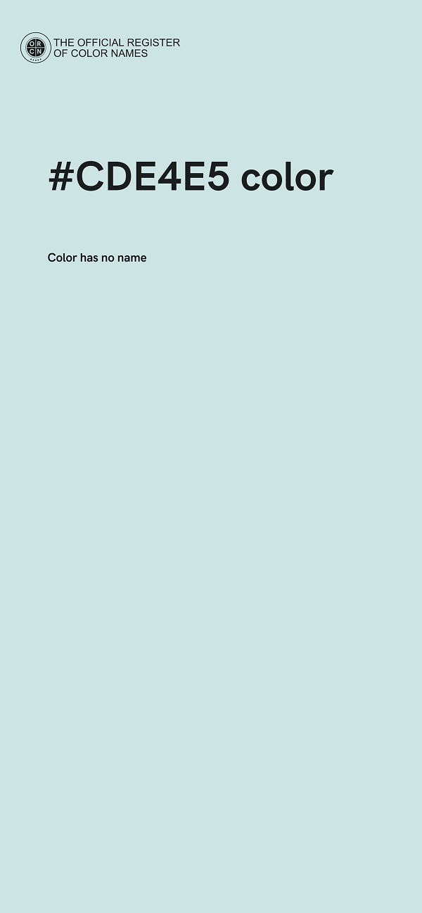 #CDE4E5 color image