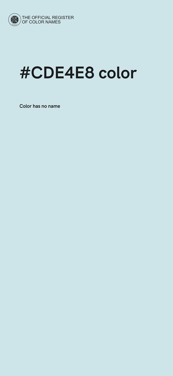 #CDE4E8 color image