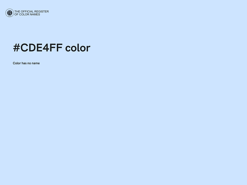 #CDE4FF color image