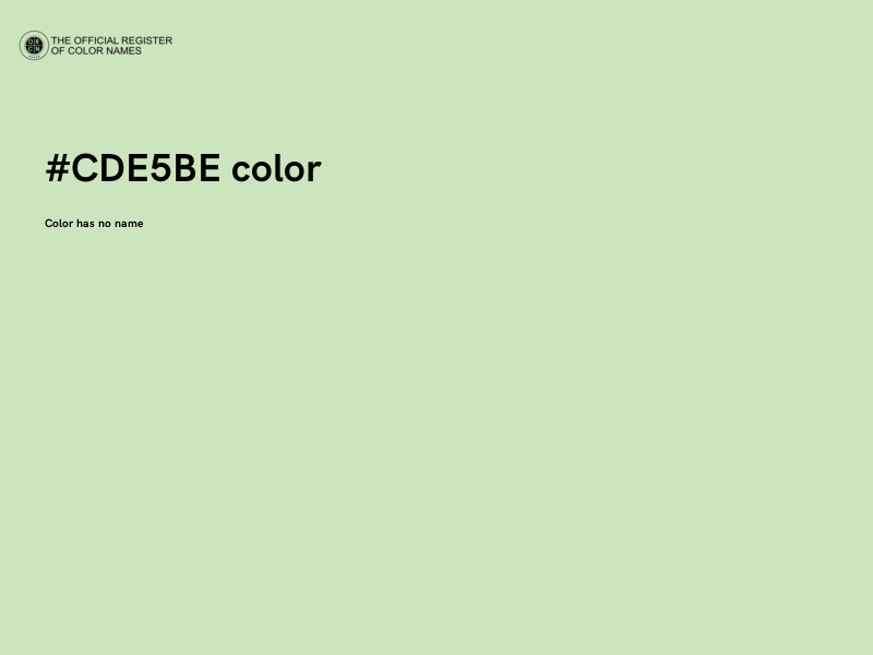 #CDE5BE color image