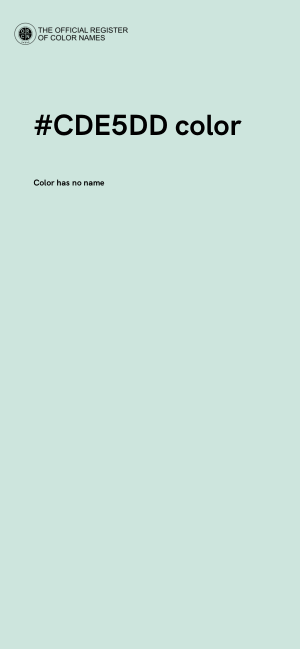 #CDE5DD color image