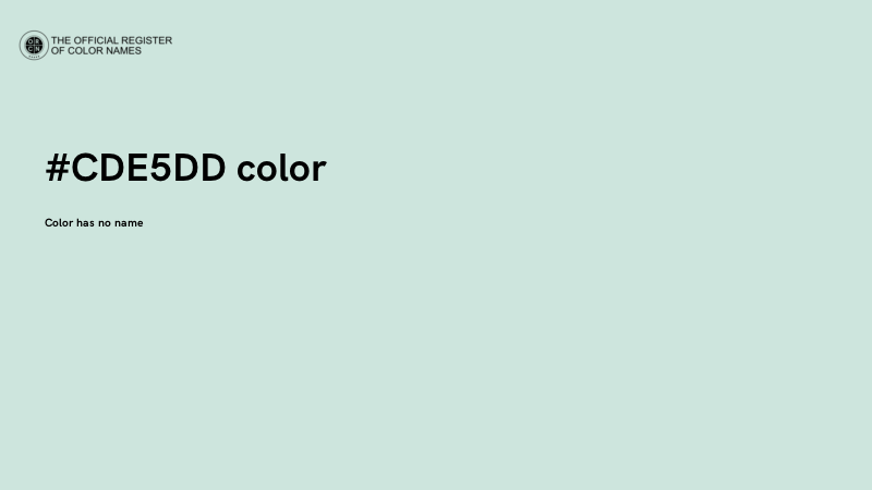 #CDE5DD color image