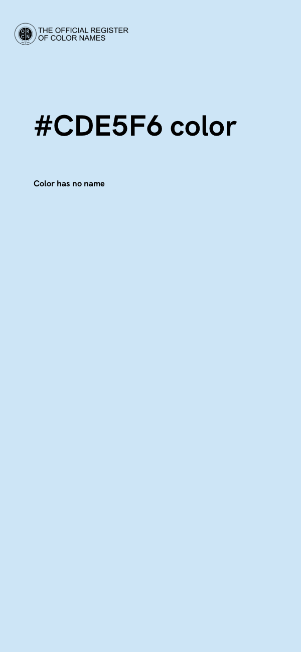 #CDE5F6 color image