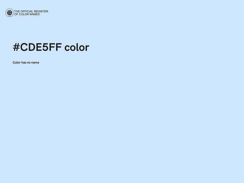 #CDE5FF color image