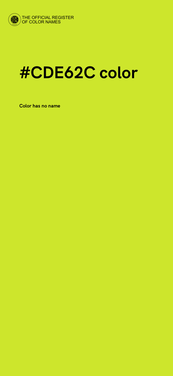 #CDE62C color image