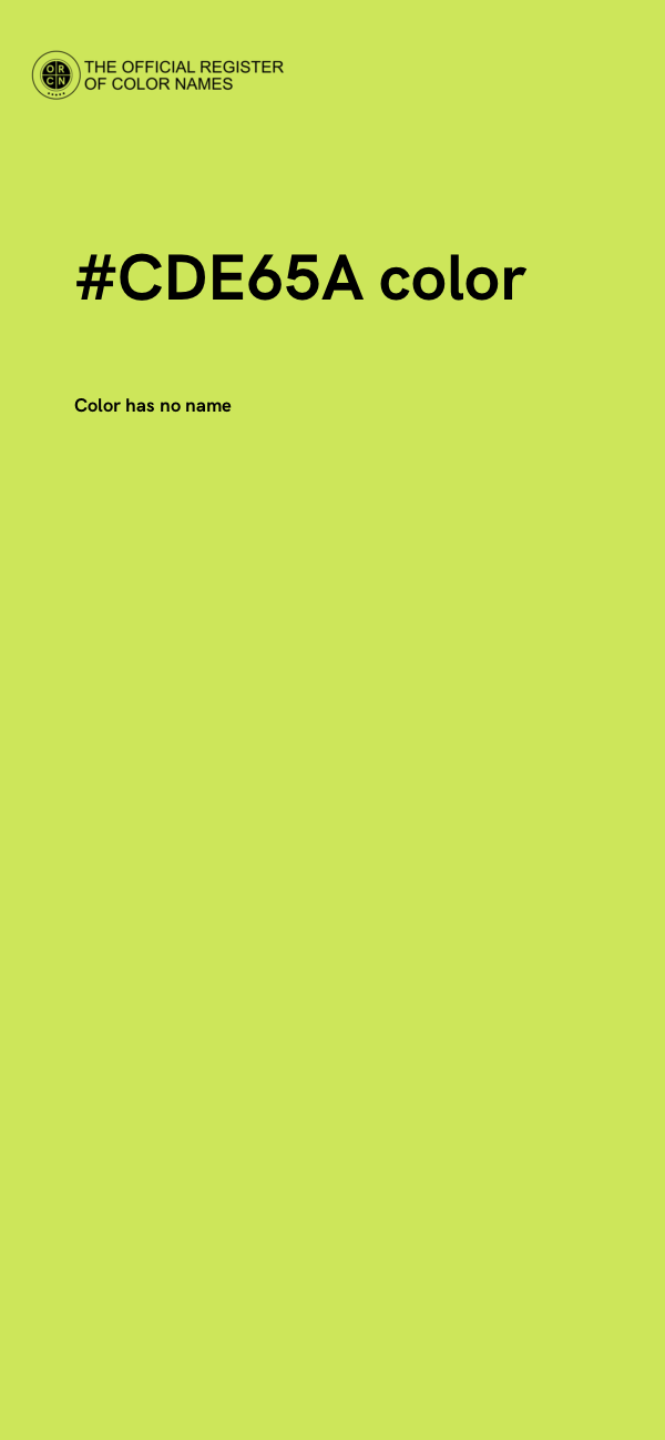 #CDE65A color image