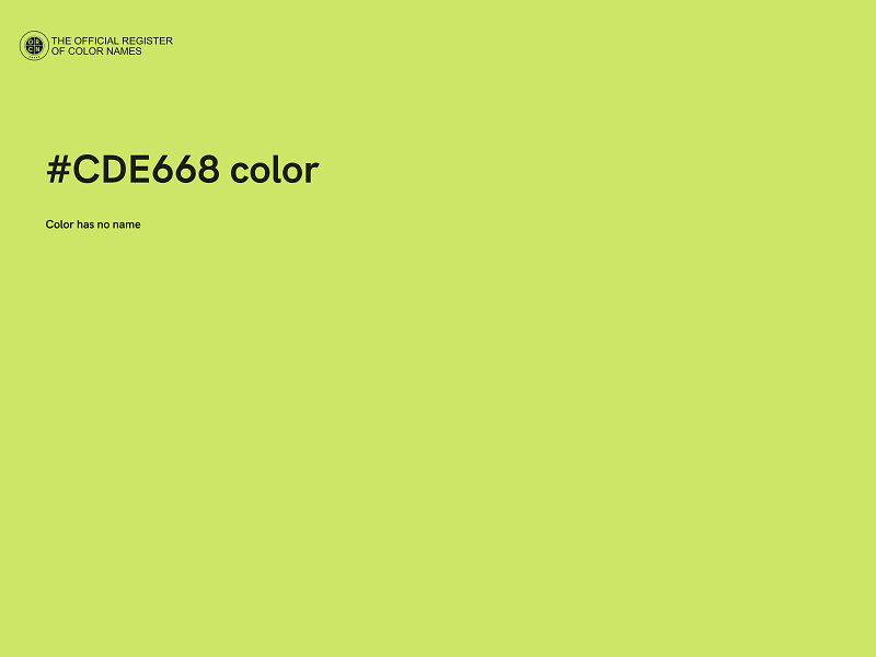 #CDE668 color image