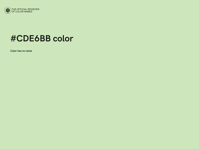 #CDE6BB color image