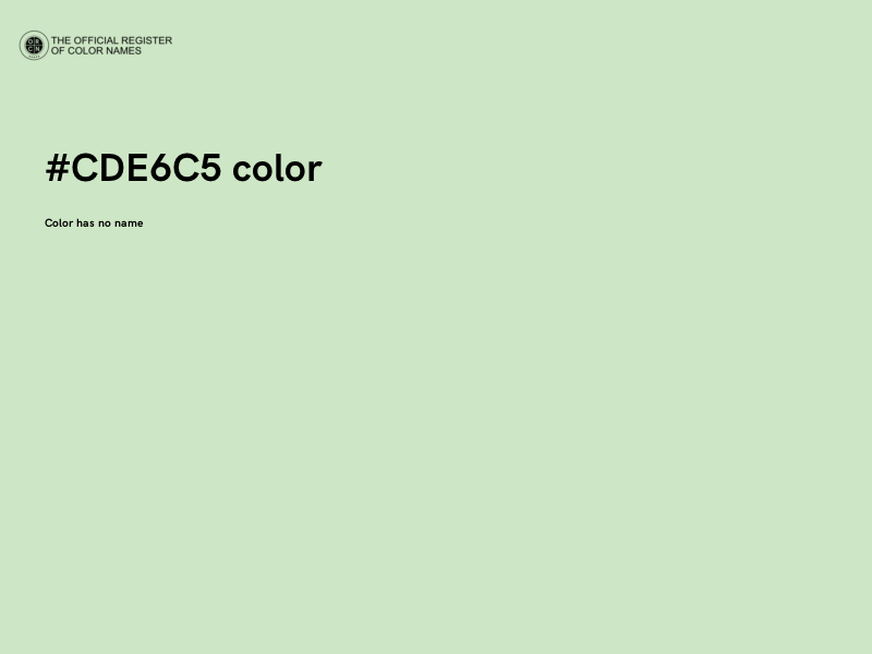 #CDE6C5 color image
