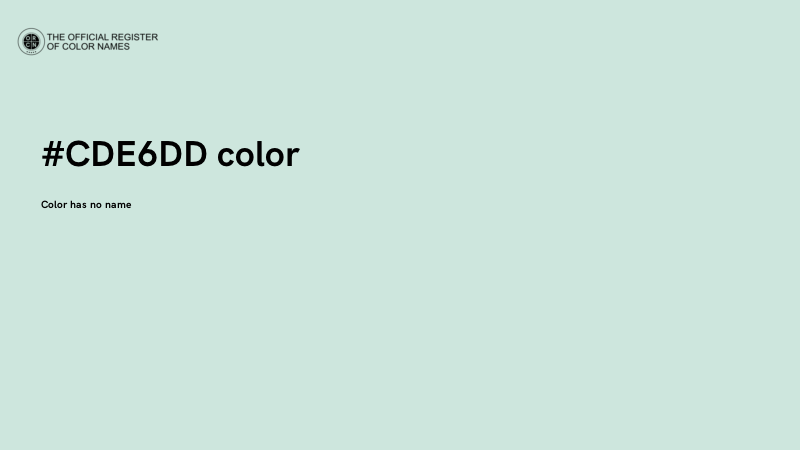 #CDE6DD color image