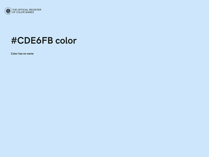 #CDE6FB color image