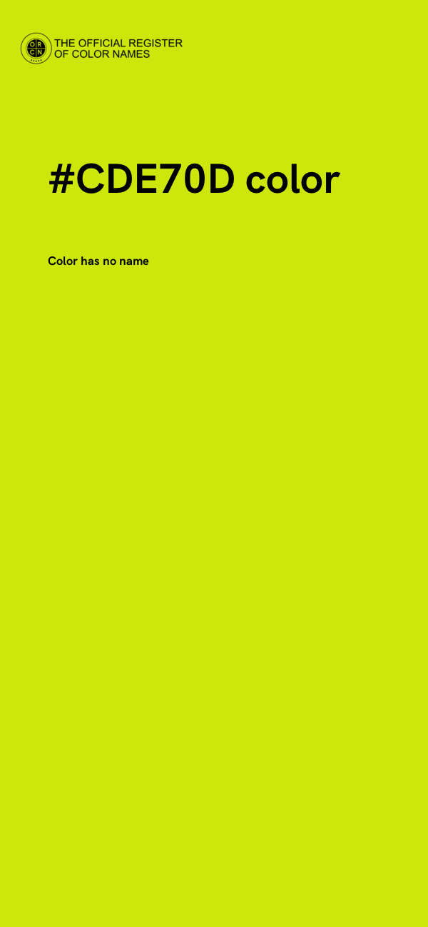 #CDE70D color image