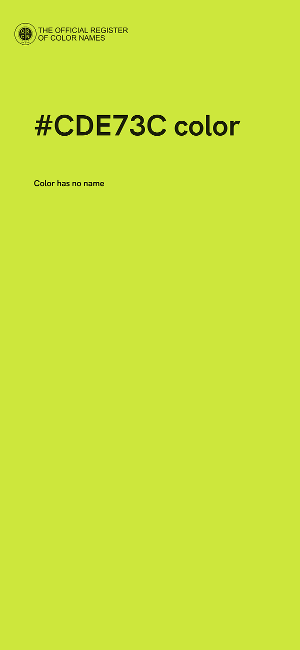 #CDE73C color image