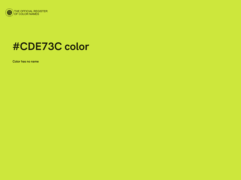 #CDE73C color image