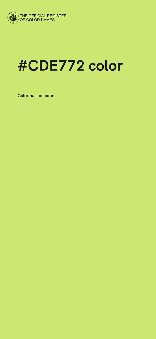 #CDE772 color image