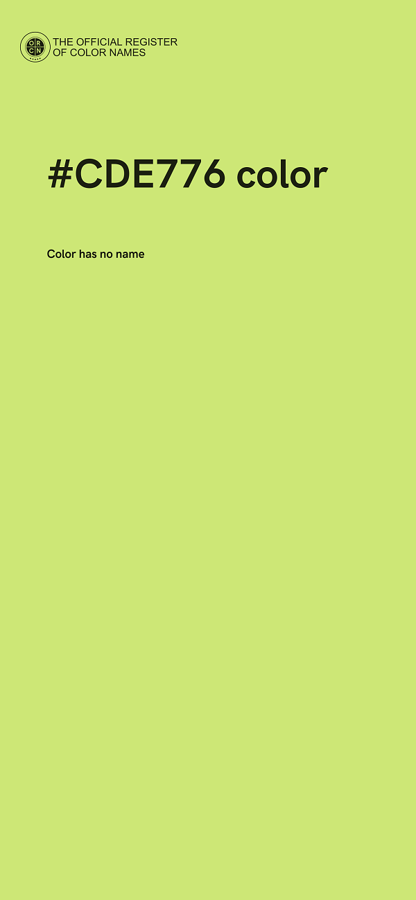 #CDE776 color image