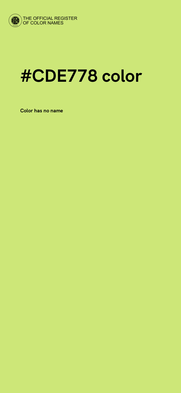 #CDE778 color image