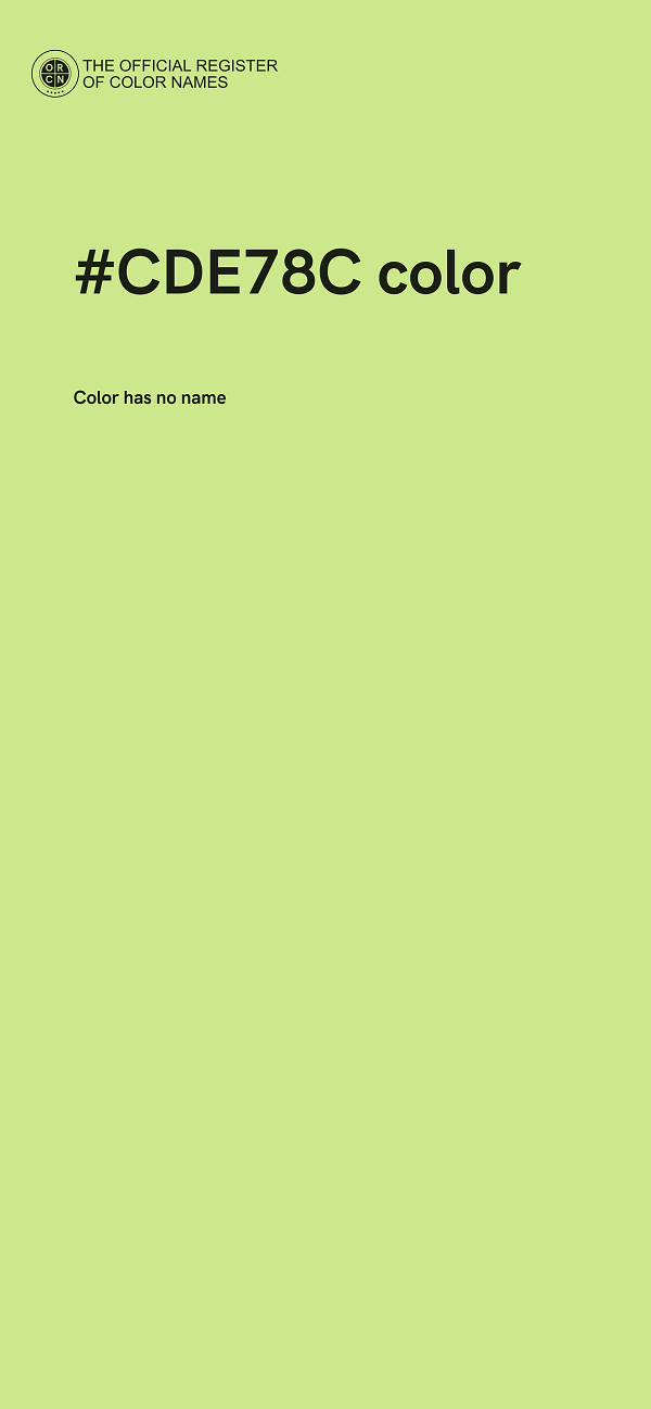 #CDE78C color image