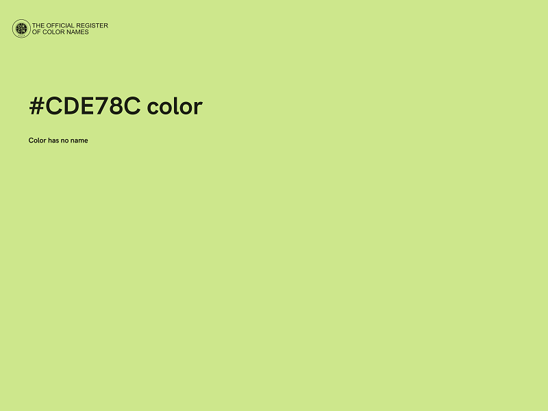 #CDE78C color image