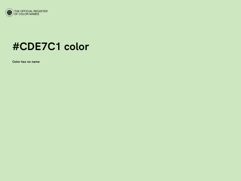 #CDE7C1 color image