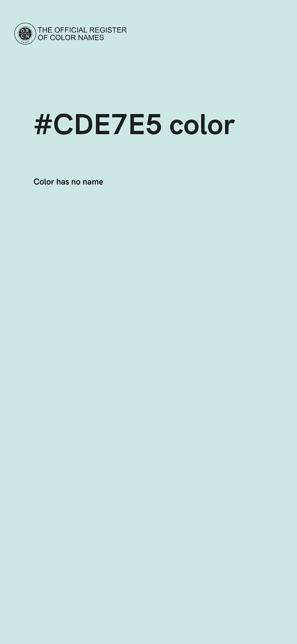 #CDE7E5 color image