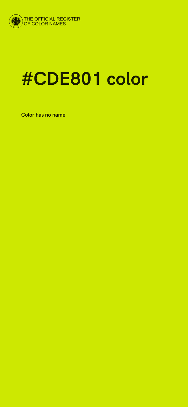 #CDE801 color image