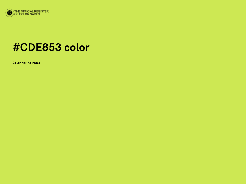 #CDE853 color image