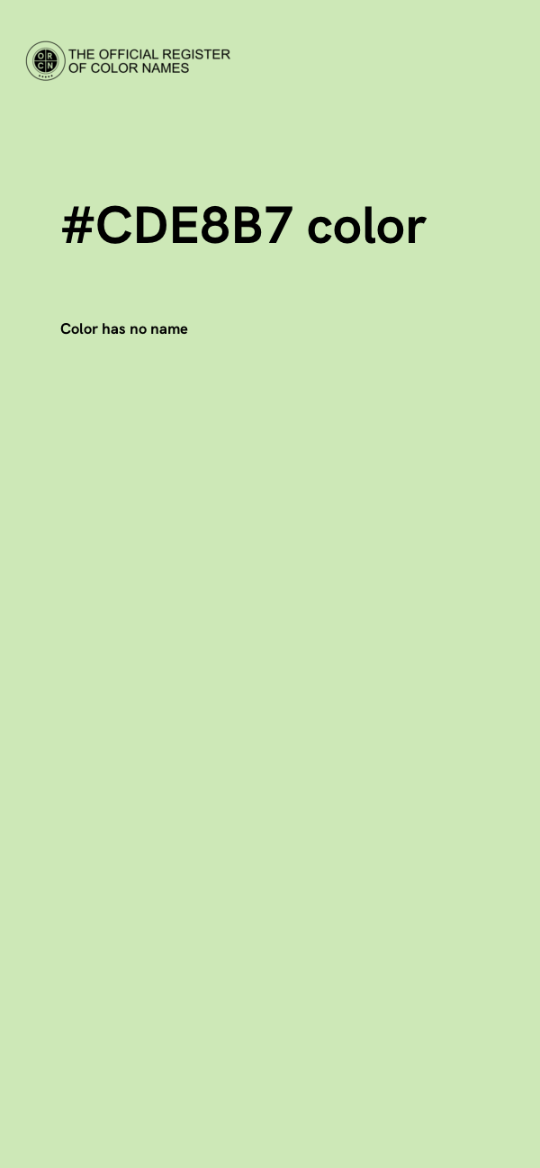 #CDE8B7 color image
