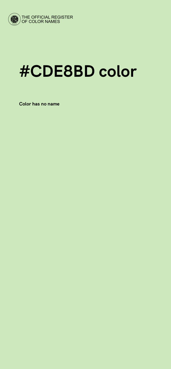 #CDE8BD color image